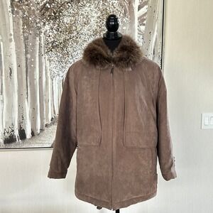 Bromley Sport Womens Thermo Lite Plus‎ Brown Full Zip Jacket NWOT - M Petite